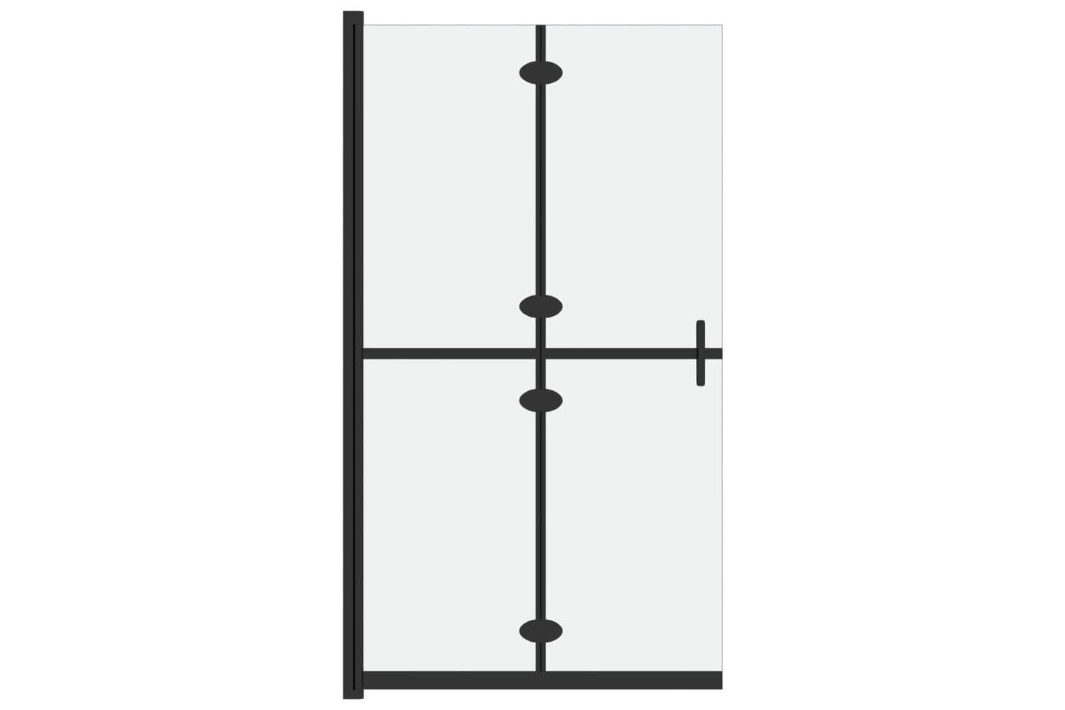 vidaXL 151195 Foldable Walk-in Shower Wall Frosted Esg Glass 100x190cm
