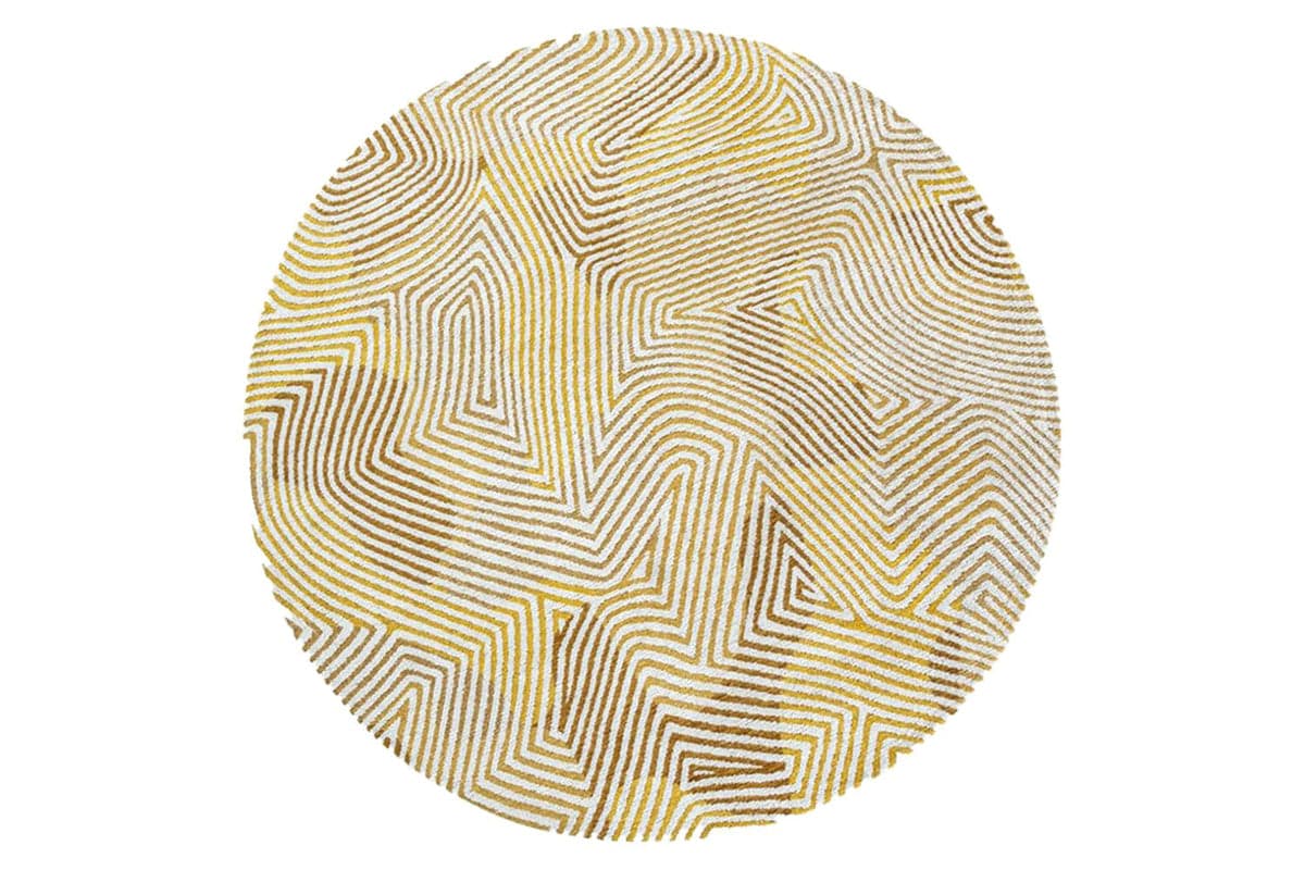 Louis De Poortere | Coral Indoor Eco Round Rug | Yellow | 240 x 240 cm