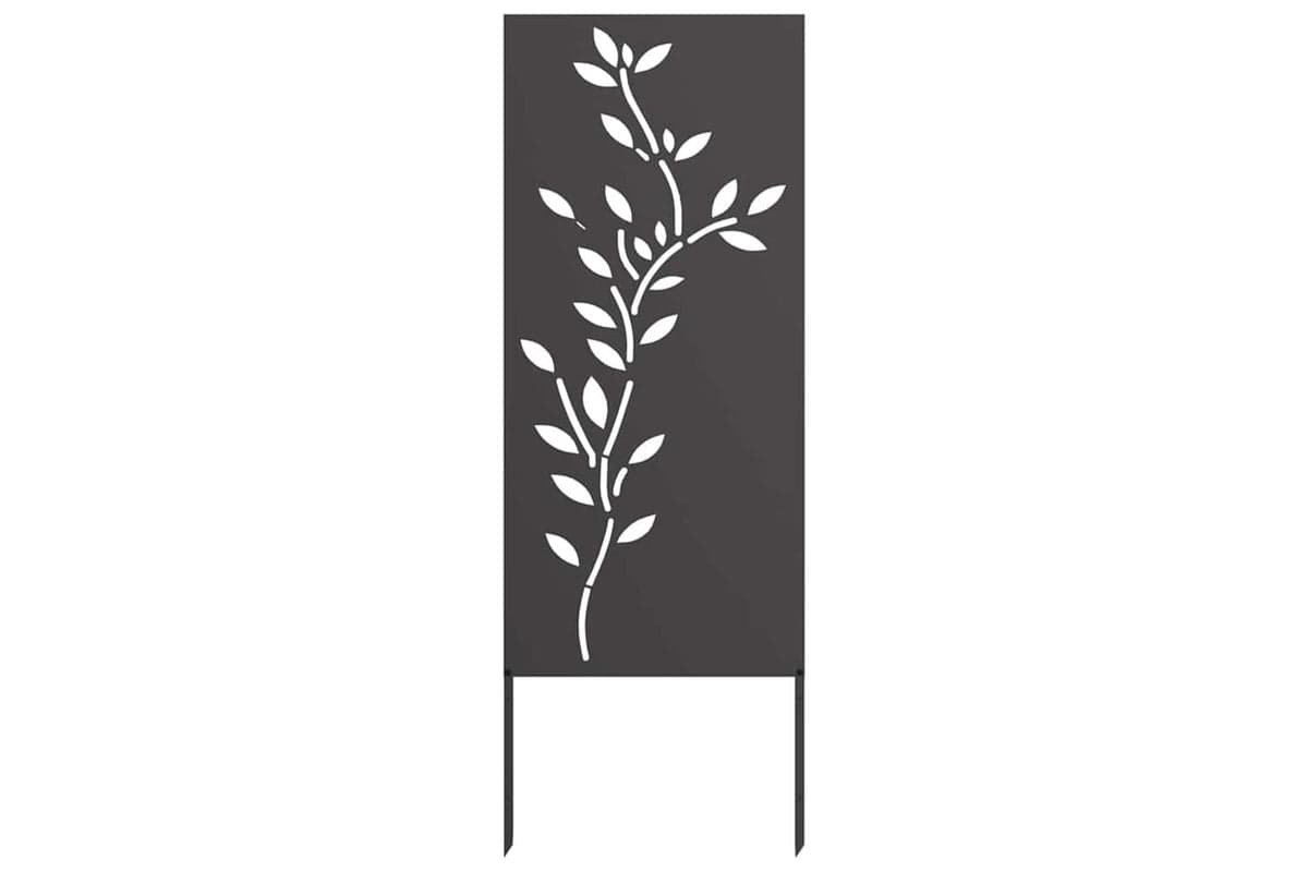 Garden Privacy Screen Black 50 X140cm Cold-rolled Steel