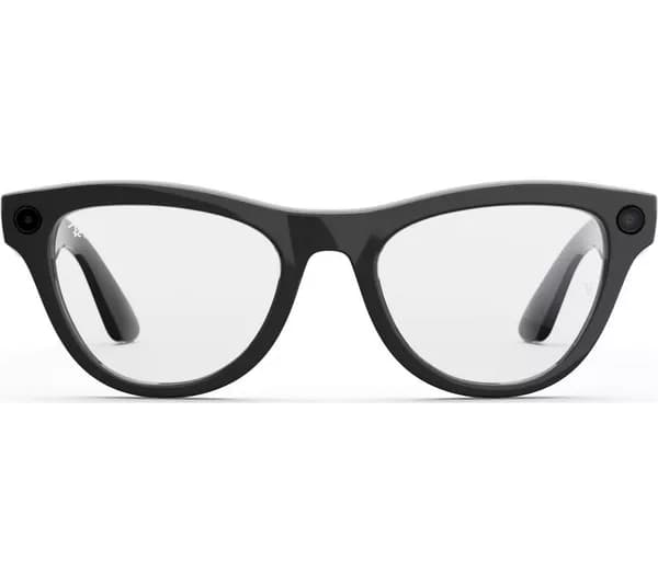 RAY-BAN Meta Skyler Glasses - Shiny Black, Clear to Amethyst Transitions