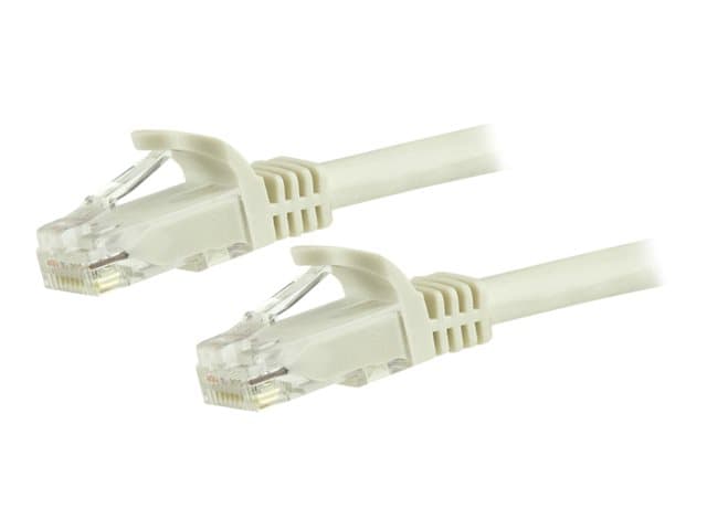STARTECH.COM - Startech 5m CAT6 Ethernet Cable, 10 Gigabit Snagless RJ45 650MHz 100W PoE Patch Cord, CAT 6 10GbE UTP Network Cable w/Strain Relief, White, Wiring is UL Certified/TIA - Category 6 - 24AWG (N6PATC5MWH) - Patch cable - RJ-45 (M) to RJ-45 (M) - 5 m - UTP - C