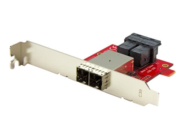 STARTECH.COM - StarTech Mini-SAS Adapter - Dual SFF-8643 to SFF-8644 - with Full and Low-Profile Brackets - 12Gbps - SAS internal to external panel