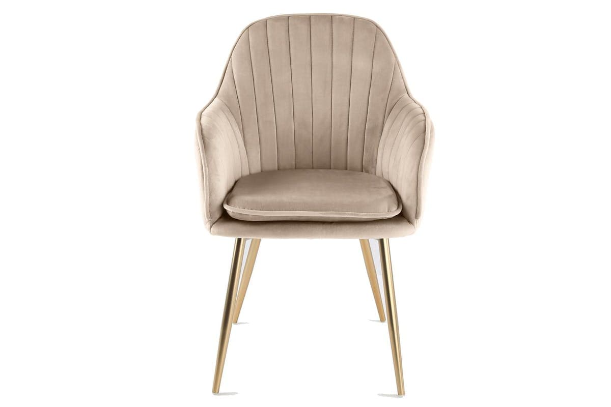 Genesis Muse Accent Chair | Velvet Fabric | Taupe