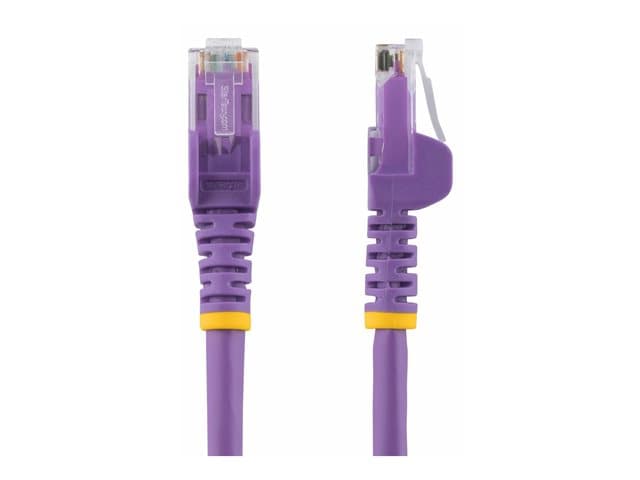 STARTECH.COM - Startech 15m CAT6 Ethernet Cable, 10 Gigabit Snagless RJ45 650MHz 100W PoE Patch Cord, CAT 6 10GbE UTP Network Cable w/Strain Relief, Purple, Wiring is UL Certified/TIA - Category 6 - 24AWG (N6PATC15MPL) - patch cable - 15 m - purple