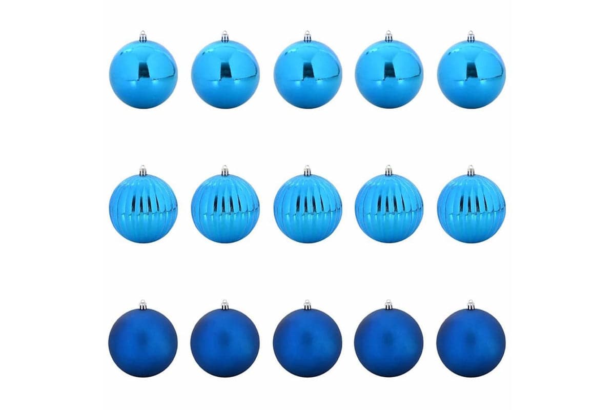 Vidaxl Christmas Bauble Set 15 Pcs Blue