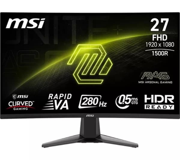 MSI MAG 276CXF Full HD 27" Curved Rapid VA LCD Gaming Monitor - Black