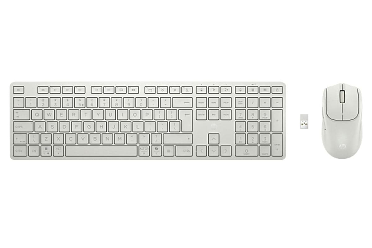 HP 490C Multi-Device Dual Mode Wireless Keyboard & Mouse | White