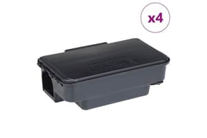 Vidaxl Mouse Traps 4 Pcs Black 22x12.5x7.5 Cm