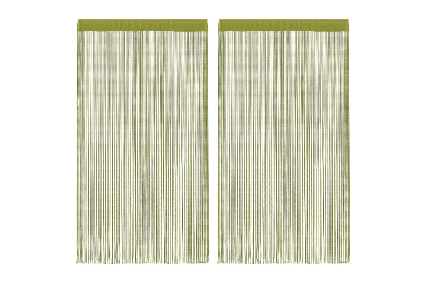 vidaXL 132412 String Curtains 2 Pcs 100x250cm Green