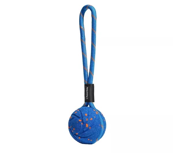 CHEERBLE Wicked Ball Air Rope Pet Toy - Blue