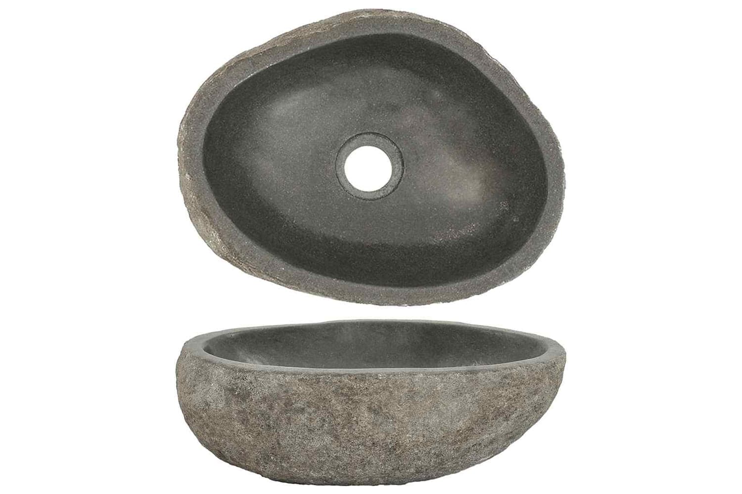 Vidaxl Basin River Stone Oval (29-38)x(24-31) Cm