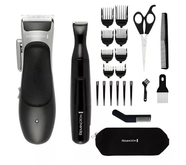 REMINGTON Stylist HC367 Hair Clipper - Black & Silver