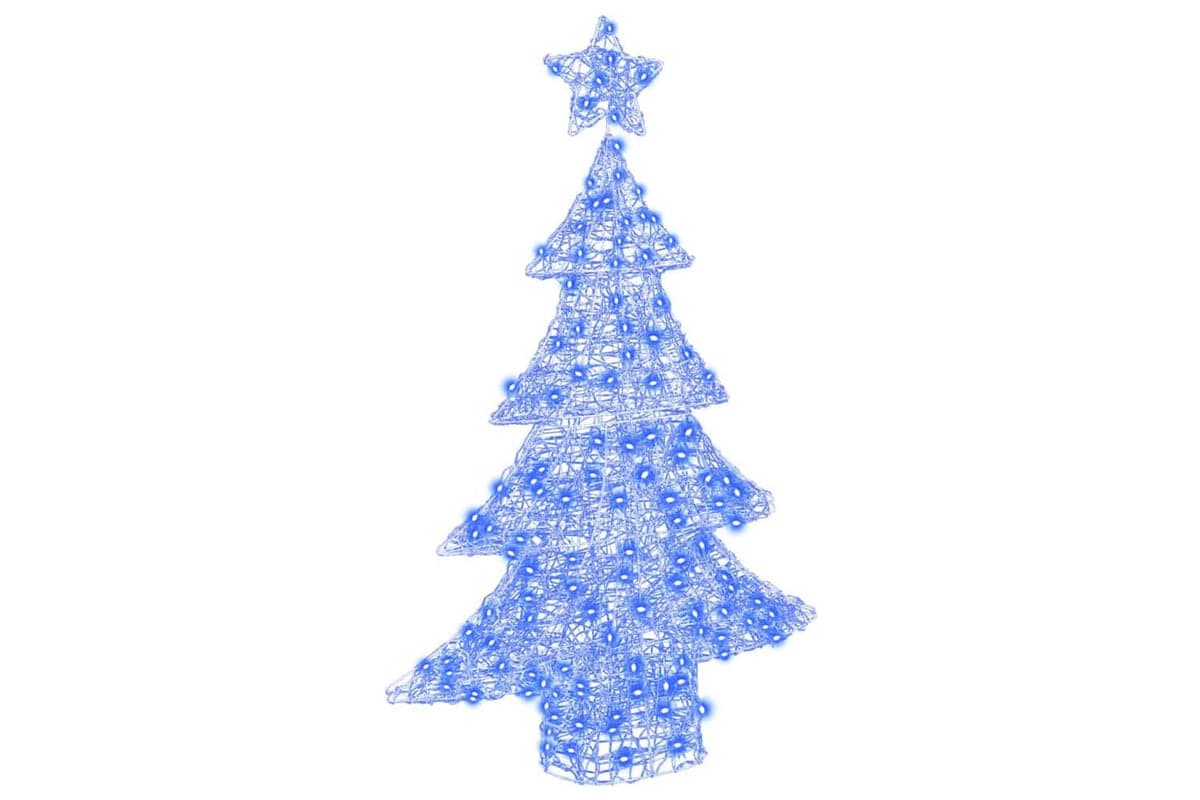 Vidaxl Christmas Tree With 100 Leds Blue 120 Cm Acrylic