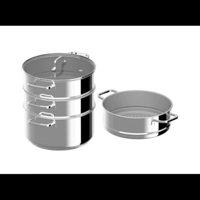 Berghoff 5 Piece Steamer Set Helix | Stainless Steel | 1315161