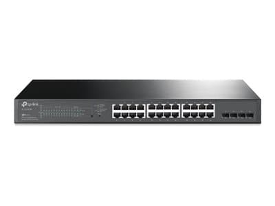 TP-LINK - TL-SG1428PE - Switch - smart - 24 x 10/100/1000 (PoE+) + 2 x 10/100/1000 - rack-mountable - PoE+ (250 W) - AC 100 - 240 V