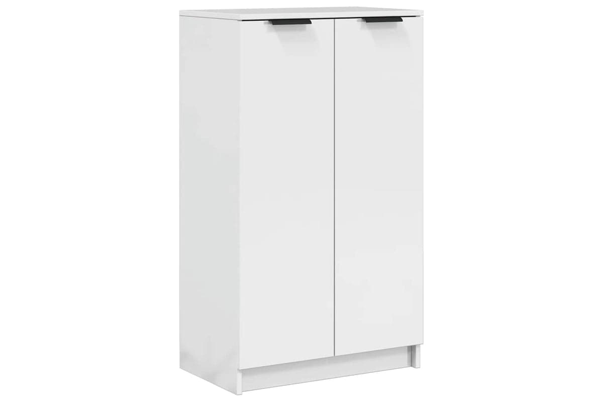 Vidaxl 811445 Shoe Cabinet High Gloss White 59x35x100 Cm Engineered Wood