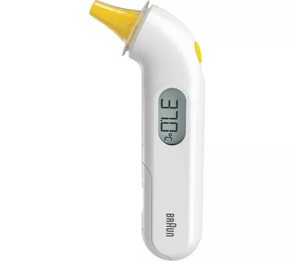BRAUN ThermoScan 3 IRT 3030 Ear Thermometer - White and Yellow