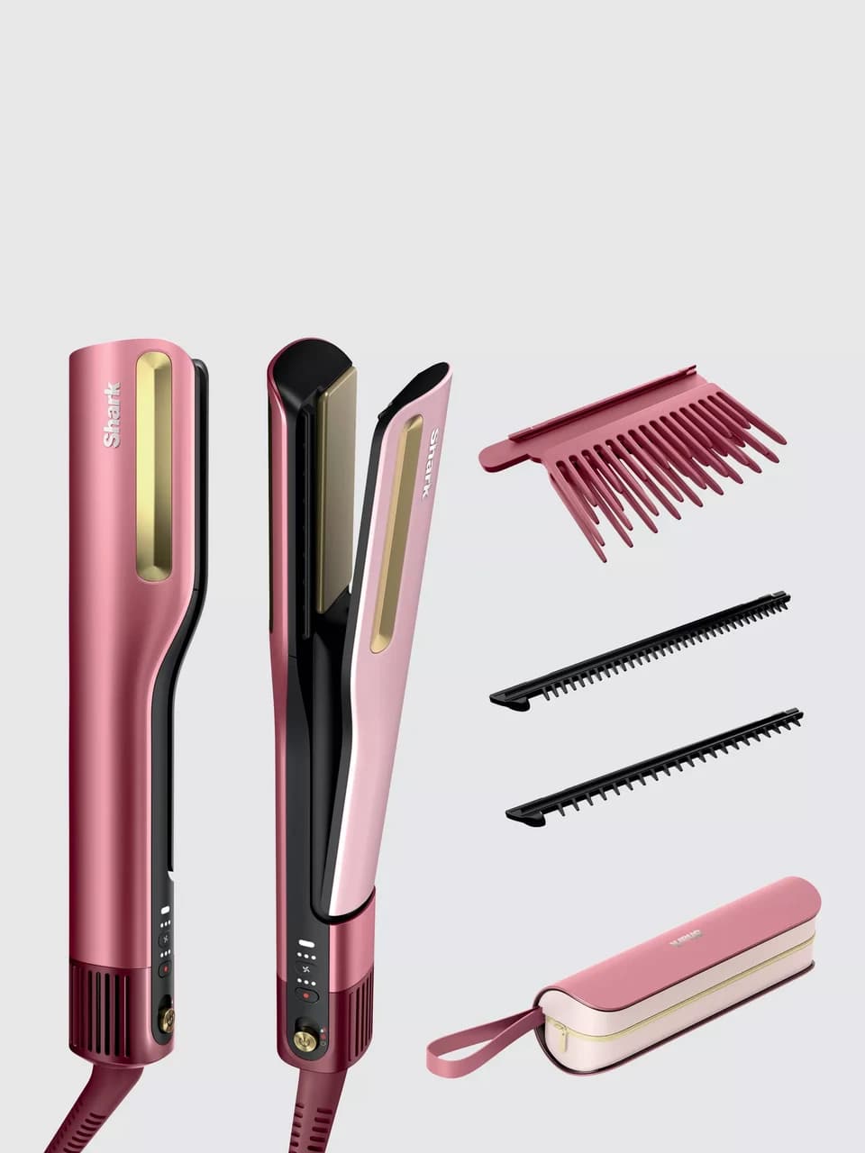 Shark HT401UKPK SilkiPro Straight Hair Straightener + Dryer – Pink