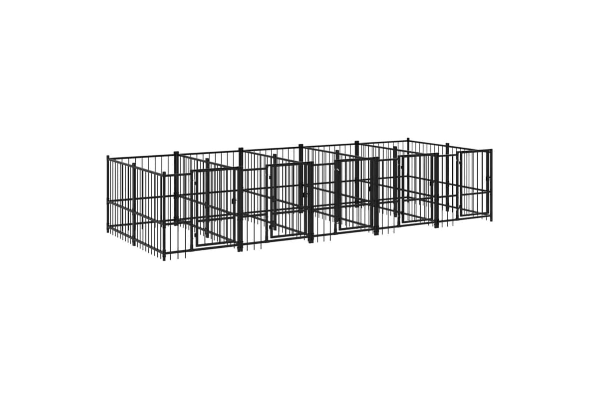 Vidaxl 3124582 Outdoor Dog Kennel Steel 9.38 M2