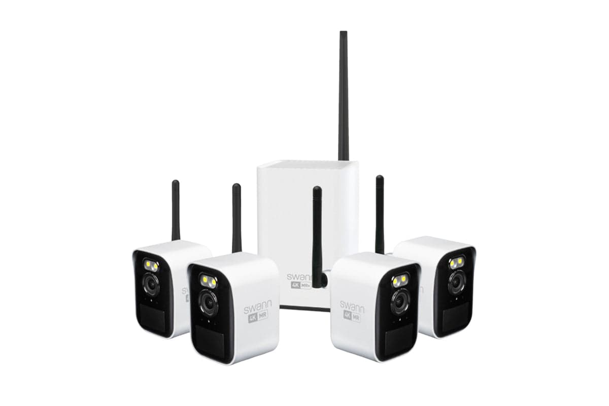 Swann MaxRanger4K Mini Long-Range Wireless Security System with 4 Cameras