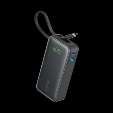 Anker Nano 10,000mAh 30W Power Bank with Built-In USB-C Cable - Black | A1259H11