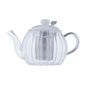 Luxe Glass Teapot White 1L