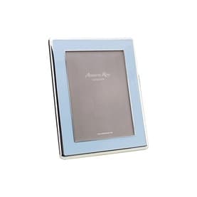 Powder Blue Enamel & Silver Curve Frame 4x6