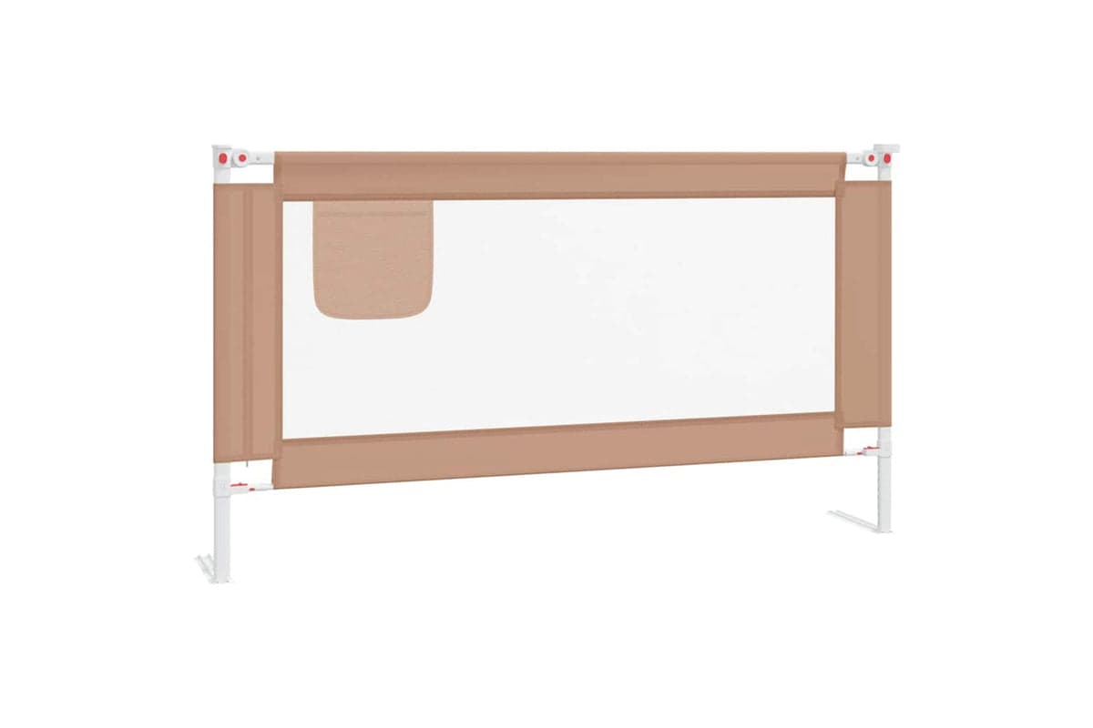 Vidaxl Toddler Safety Bed Rail Taupe 150x25 Cm Fabric