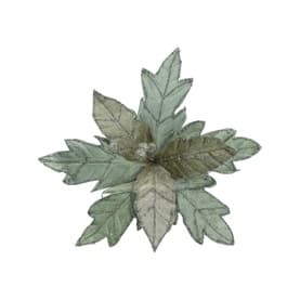 Glitter Poinsettia Pick 26cm