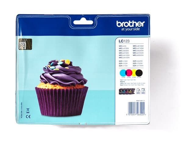 BROTHER - INK CARTRIDGE LC-123VALBP VALUEBLISTER 1 PACK BKCMY
