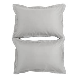 400 Thread Count Sateen Oxford Pillowcase Pair Platinum