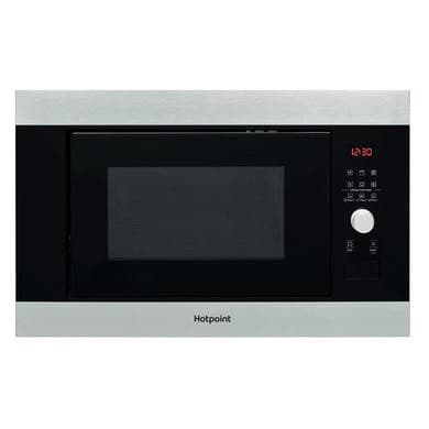 Refurbished Hotpoint MF25GIXH Built In 25L with Grill 900W Microwave Stainless Steel