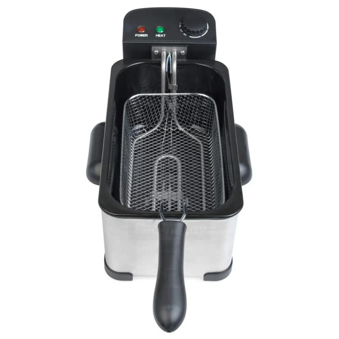Progress 3 Litre Deep Fat Fryer with Viewing Window | Silver