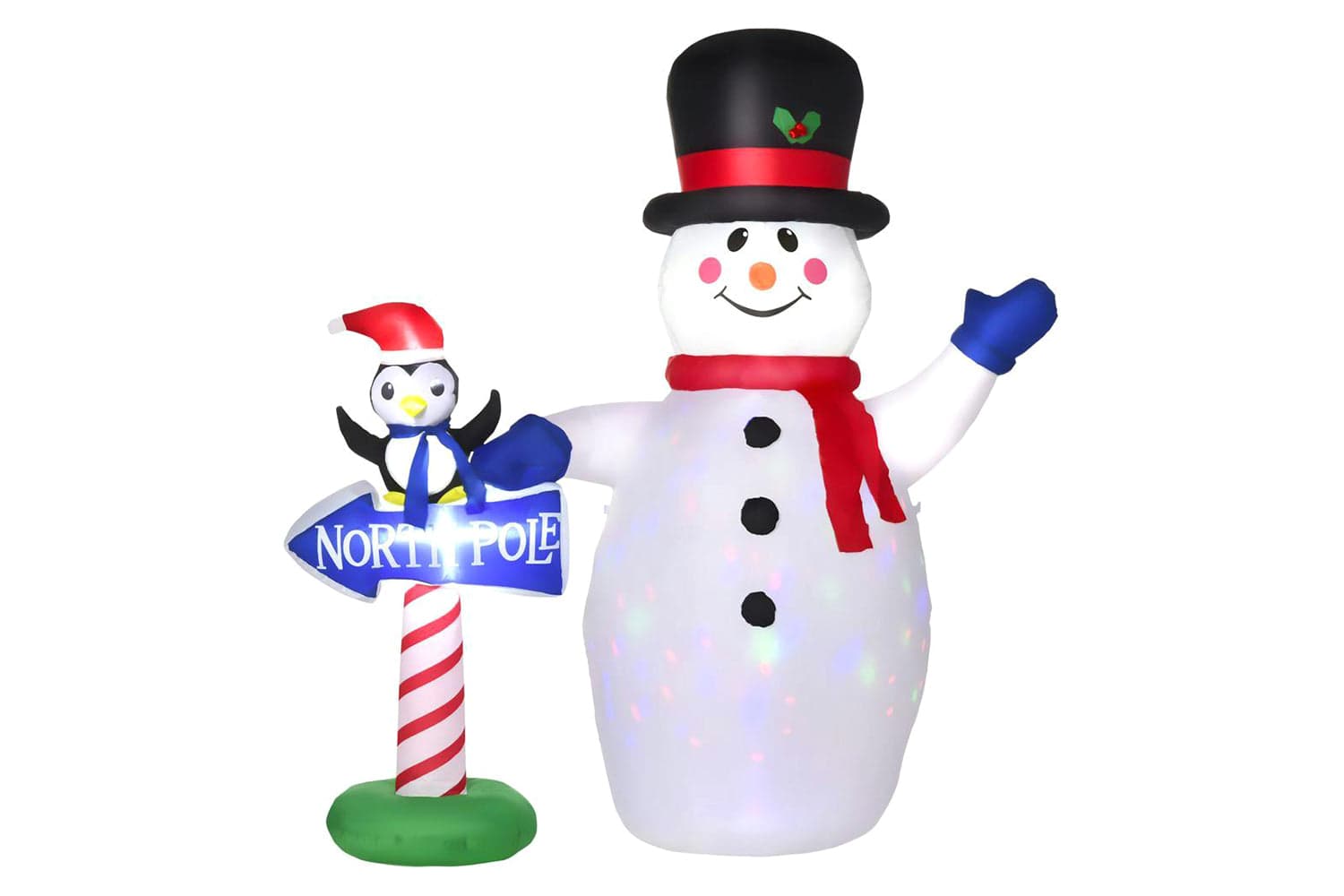 Homcom | Outdoor Led Christmas Decorations Inflatable Snowman and Penguin | 6ft