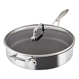 Scratch Defense Stainless Steel Sauté Pan with Lid 30cm