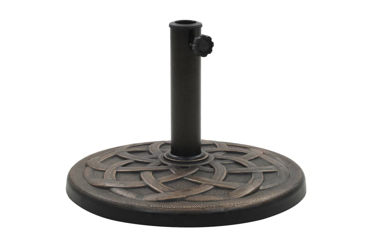 Vidaxl 45201 Parasol Base Round Polyresin 11 Kg Bronze