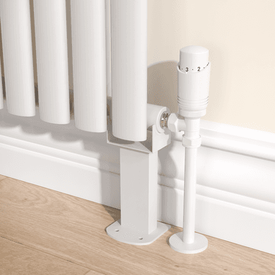 Sorrento White Designer Radiator Feet -Suitable for Single and Double Panel Radiator