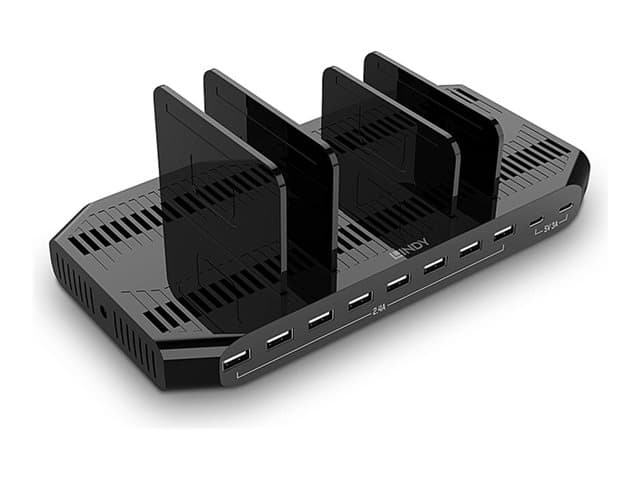 Lindy - charging station - 2 x USB-C, 8 x 4 pin USB Type A - 120 Watt