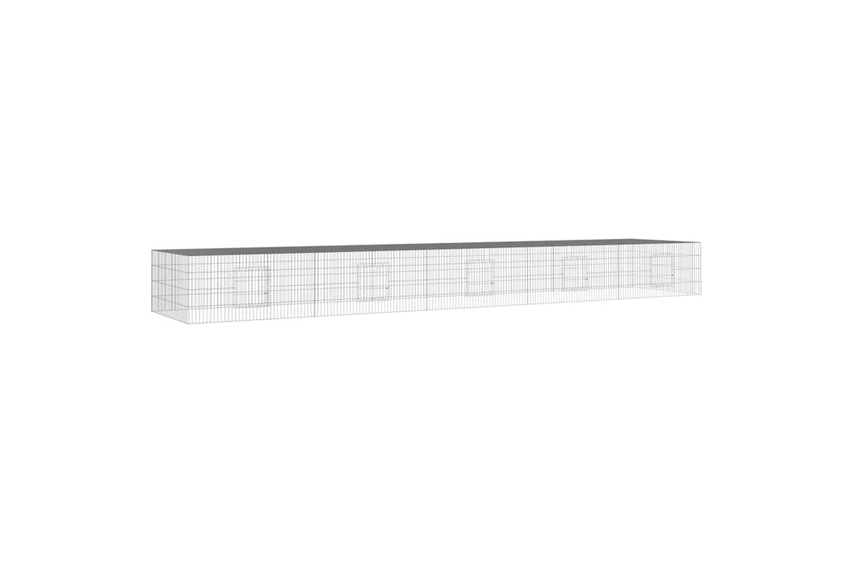 vidaXL 171566 5-panel Rabbit Cage 541x109x54cm Galvanised Iron
