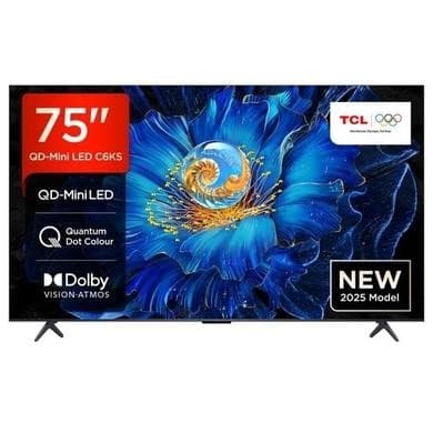 Ex Display - TCL 75C6KS-UK 75" 4K Ultra HD QD-Mini LED TV