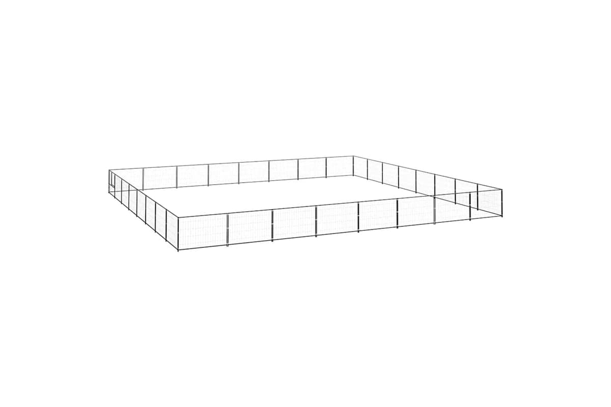 Vidaxl 3082187 Dog Kennel Black 64 M2 Steel