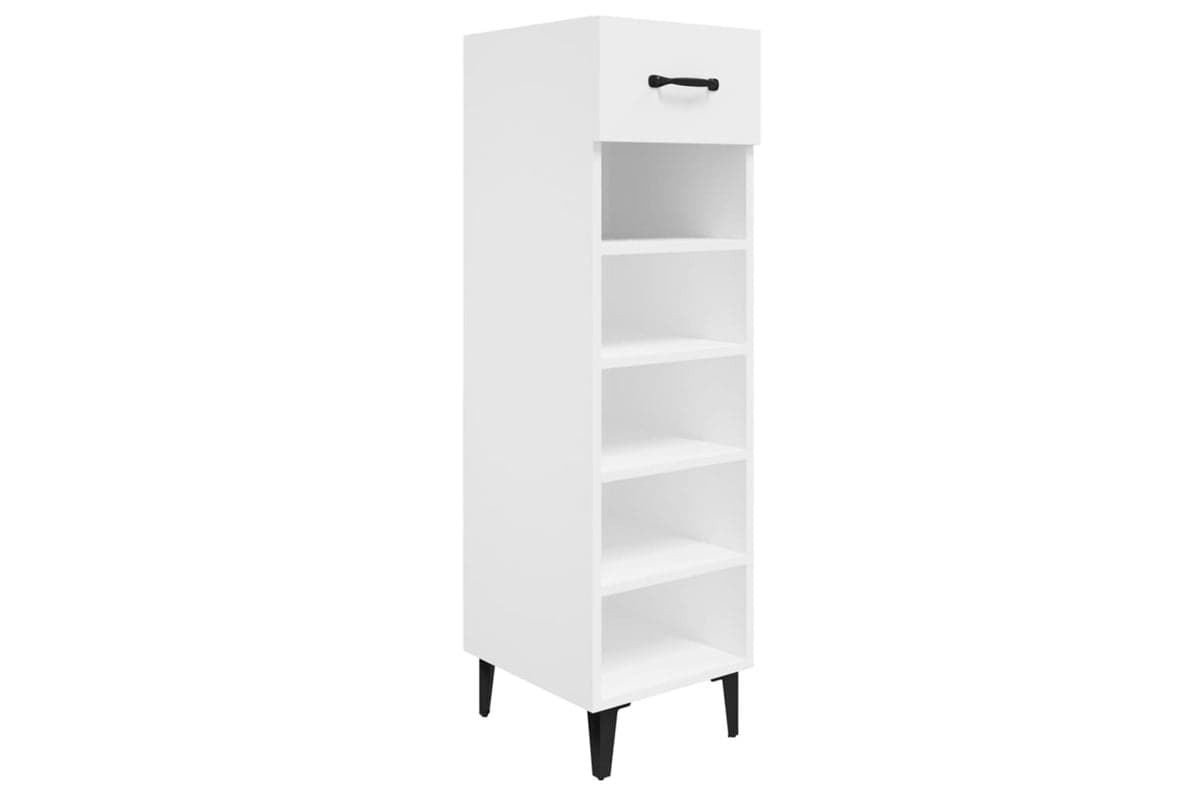 vidaXL 812813 Shoe Cabinet High Gloss White 30x35x105cm Engineered Wood