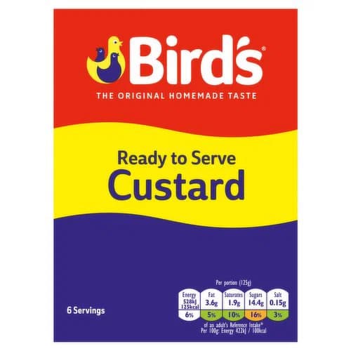 Bird's Ready To Serve Custard Carton 750g