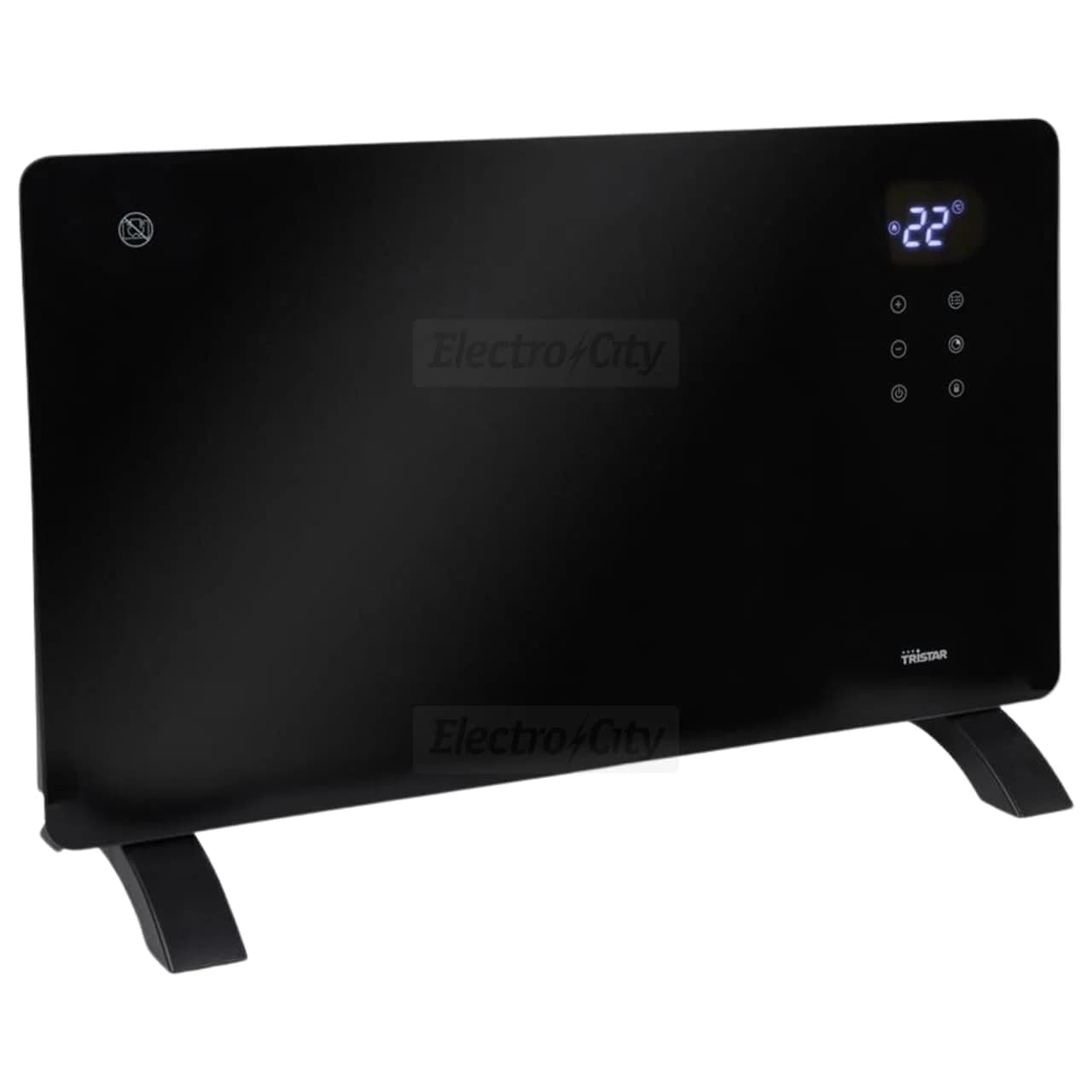 Tristar 1000W Glass Panel Convector Heater with Wi-Fi and Timer | Black