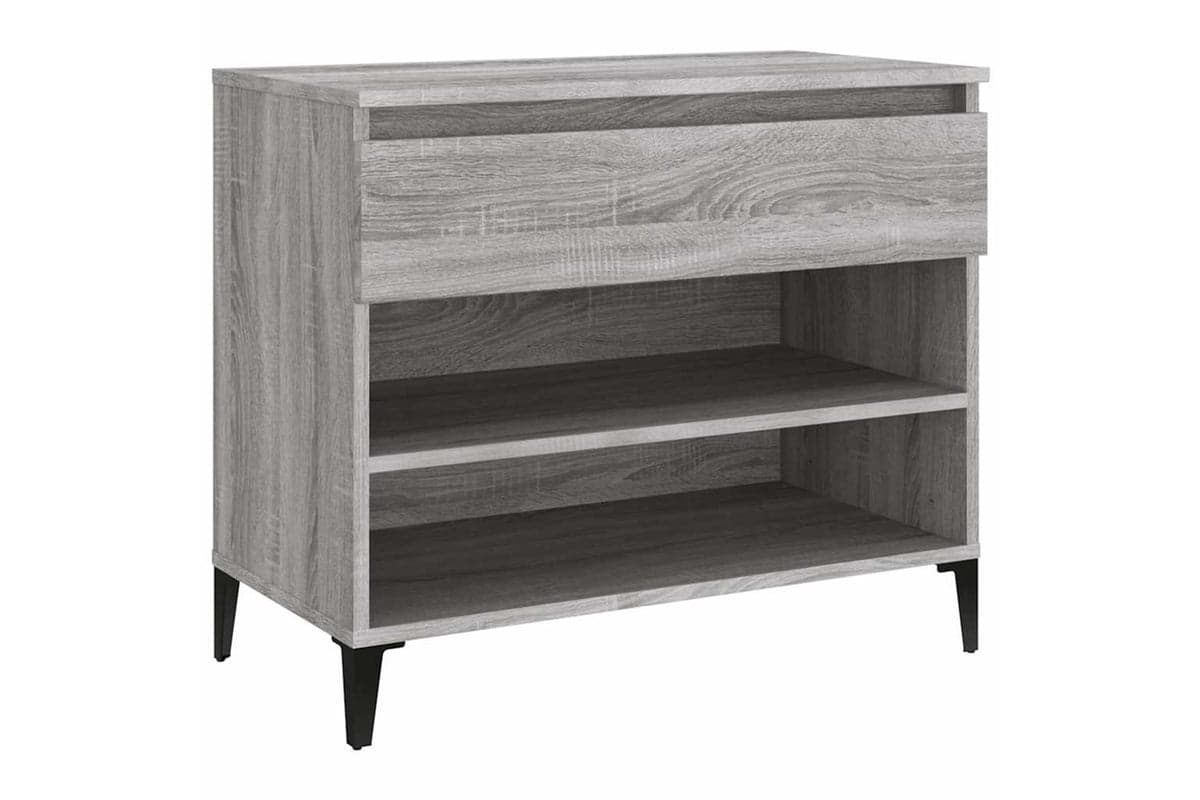 vidaXL 819770 Shoe Cabinet Grey Sonoma 70x36x60cm Engineered Wood