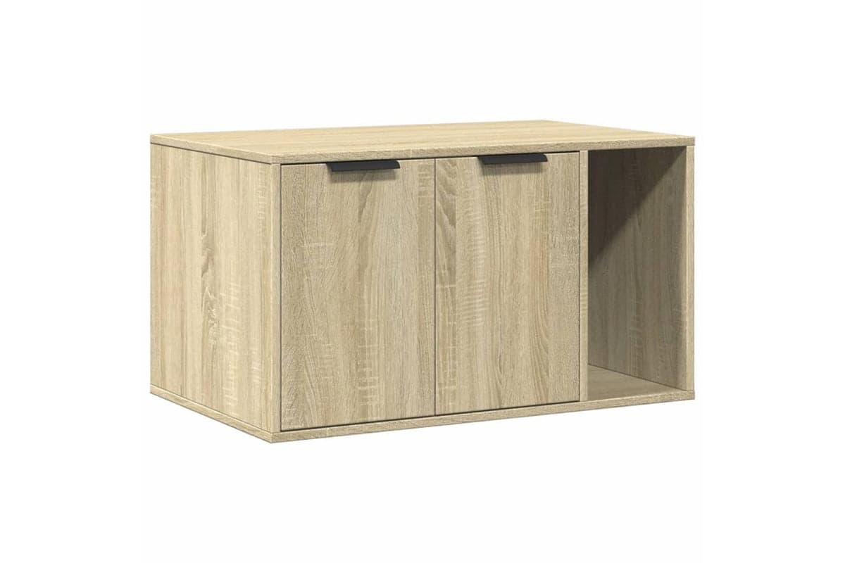 Cat Litter Box Enclosure Sonoma Oak 80x50x45 Cm Engineered Wood