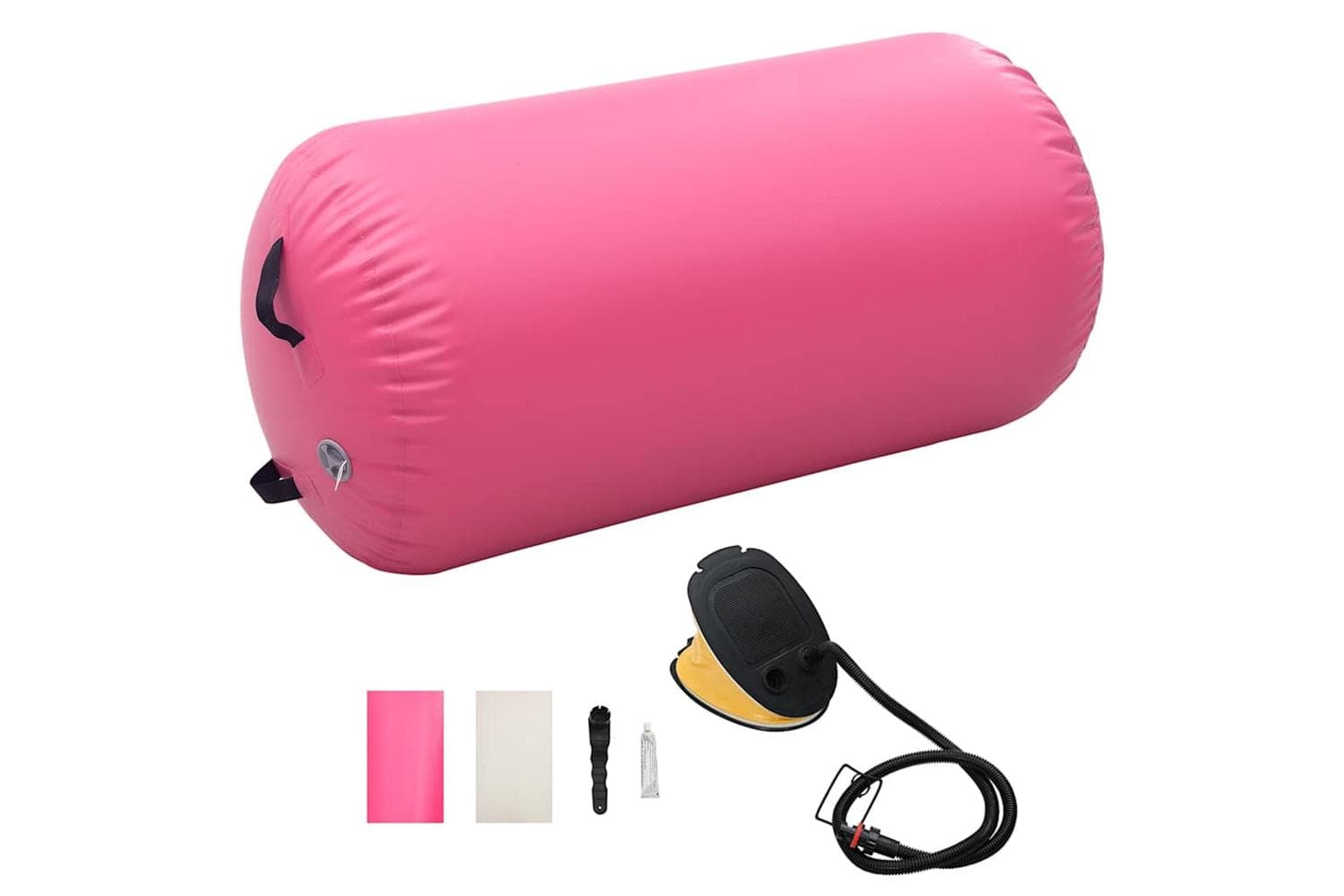 vidaXL 92718 Inflatable Gymnastic Roll With Pump 120x90cm Pvc Pink