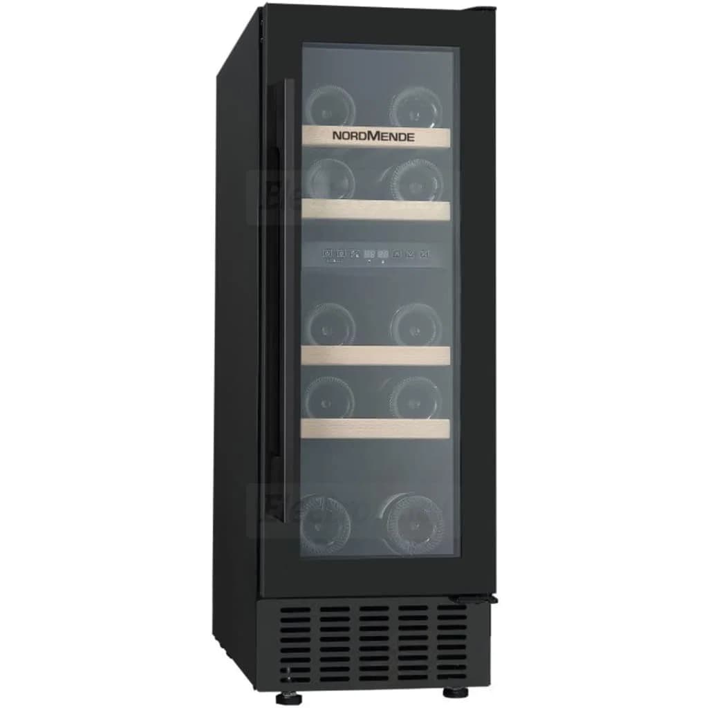 NordMende 30cm 17 Bottle Dual Zone Freestanding Wine Cooler | Black