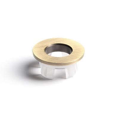 Brushed Brass Round Basin Overflow Cover - Arissa