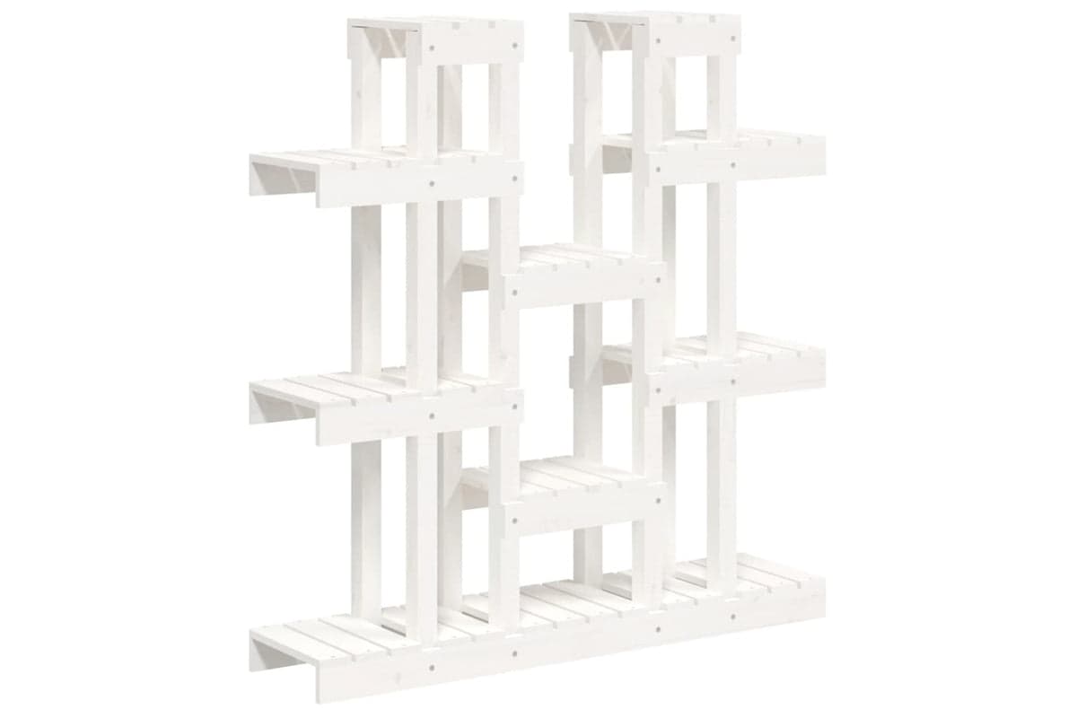 vidaXL 822093 Plant Stand White 104.5x25x109.5cm Solid Wood Pine